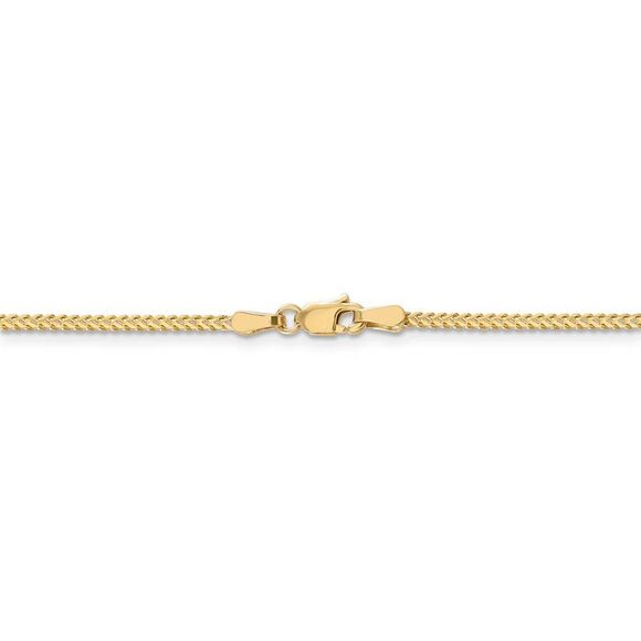 1.25mm 14k Yellow Gold Solid Franco Chain Necklace, 16 Inch - Picture 4 of 8